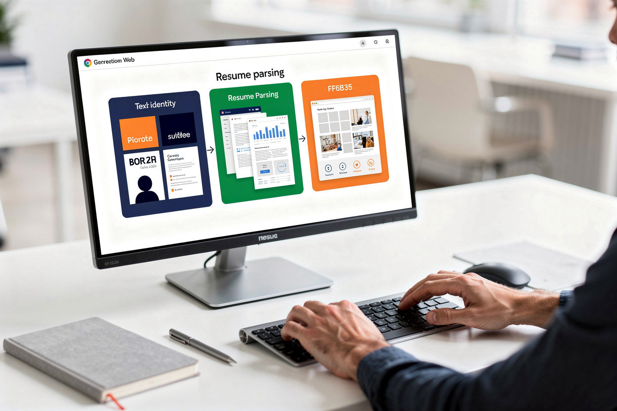 WebZum resume to portfolio builder - Step 1 interface showing name entry and brand identity generation